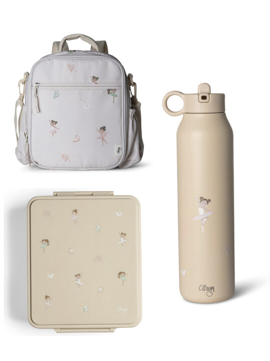 Citron Ballerina Classic Lunchbag with Grand Lunchbox and 500 ml Water Bottle image number 1